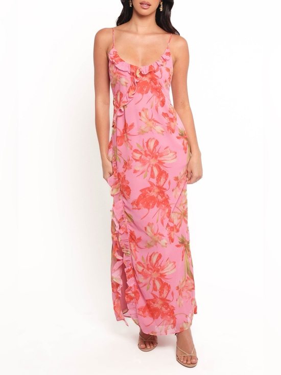 Petal & Pup Dresses & Skirts - Petal and Pup Charli Pink Floral Tropical Print Slip Midi Dress NWT XS